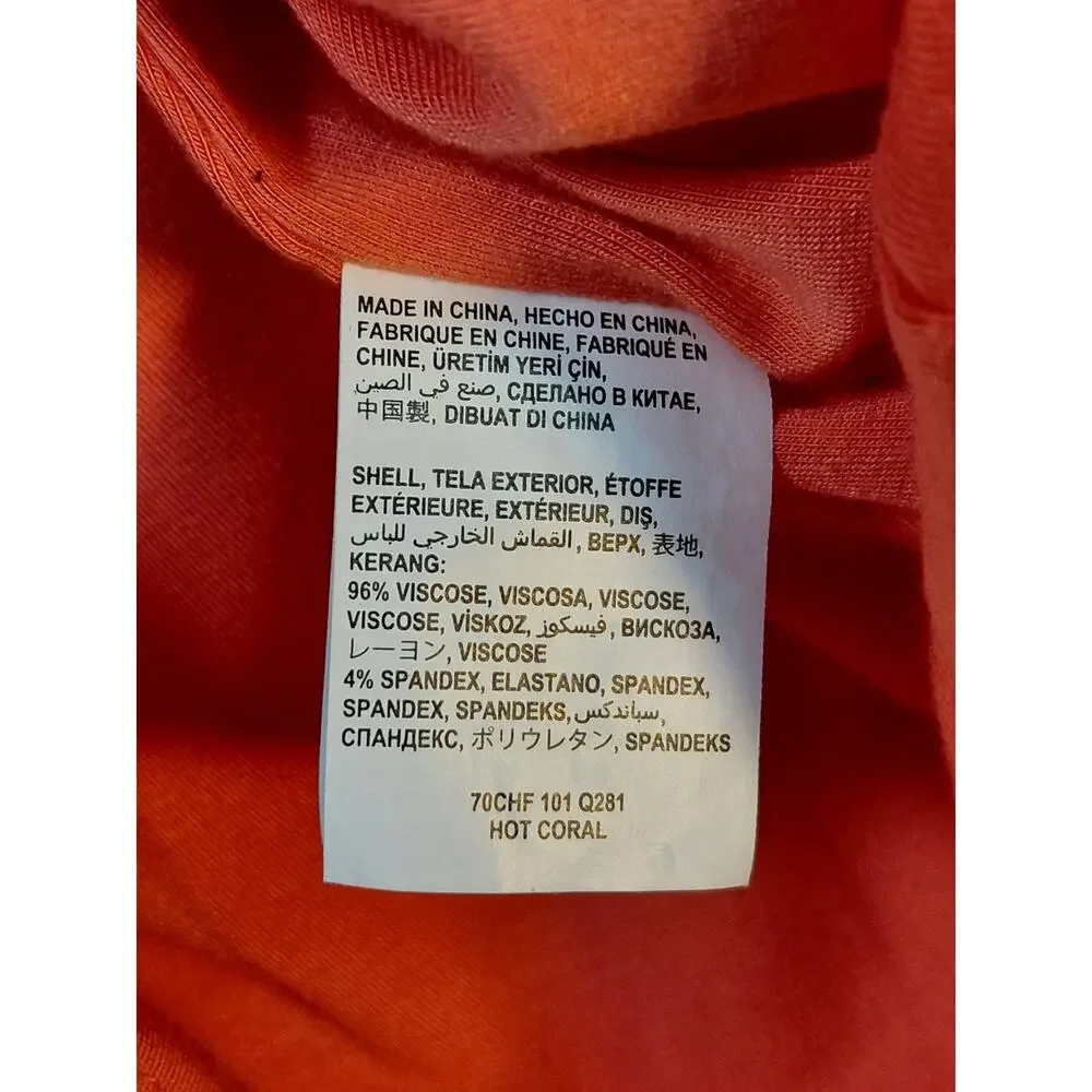bebe Viscose Blend Orange Bodycon Short Dress Women Size XS